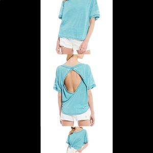Free People Viola Open Back Cut Out Tee
